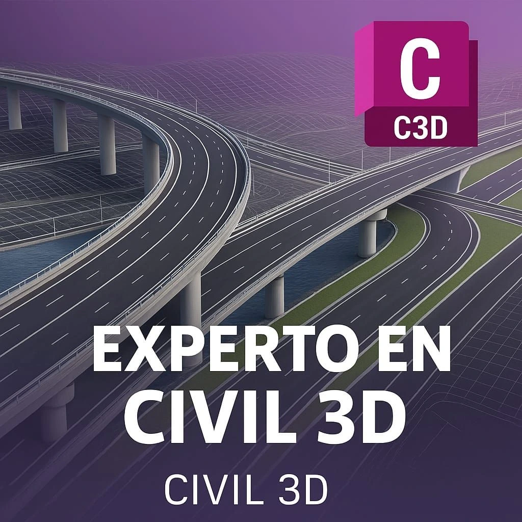 Portada del curso online Experto en Civil 3D de la plataforma EduOnline.