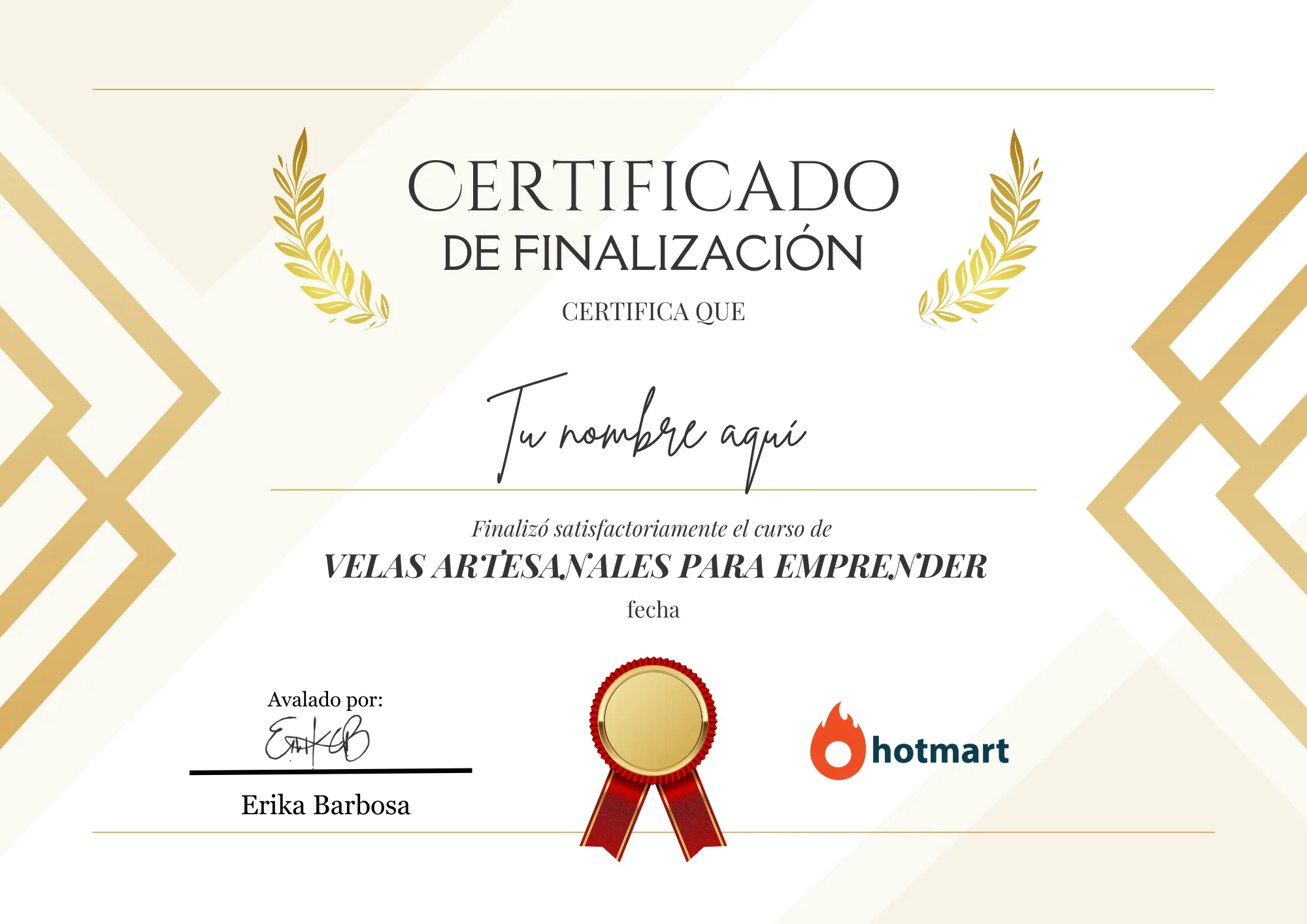 Imagen del certificado digital otorgado por el curso