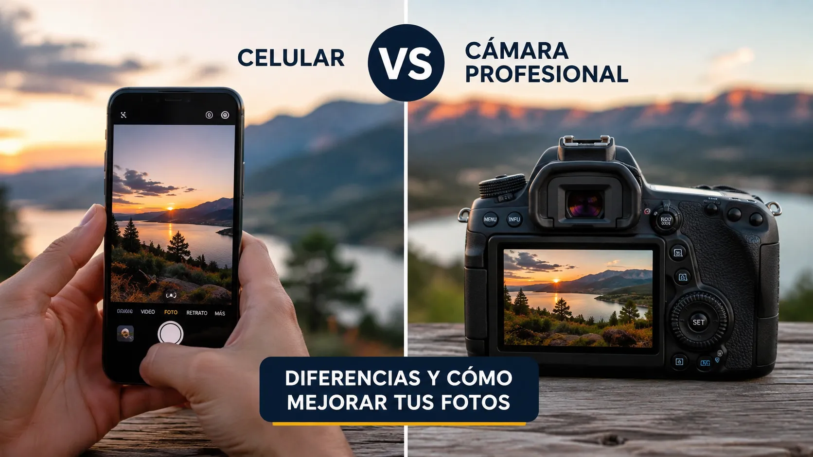 📱 Fotografía con celular vs cámara profesional: diferencias y cómo mejorar tus fotos