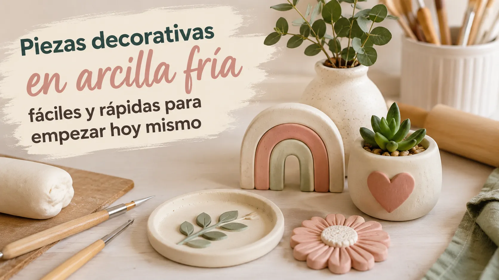🎨 Piezas decorativas en arcilla fría fáciles y rápidas para empezar hoy mismo