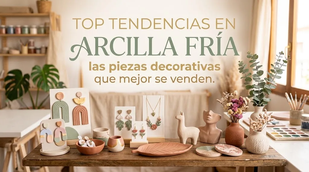 imagen de portada del artículo de título Top Tendencias en Arcilla Fría: Las Piezas Decorativas que Mejor se Venden